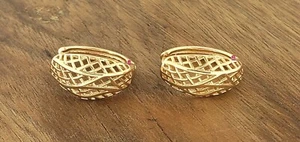 NEW EARRINGS CANDONGA STYLE EXCLUSIVE FASHION ANTIALLERGIC ROSE GOLD PLATED - Picture 1 of 2