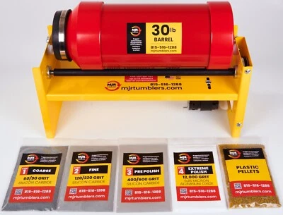 30 lb Rock Tumbler w Grit Kit MJR Tumblers won BEST HIGH END 2019, 2020 & 2021 - Image 1 of 4