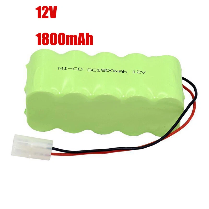 1Pcs 12V 1800mAh Ni-CD AA rechargeable Battery KET-2P Plug for RC Racing Boat - Image 1 of 4