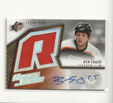 2005-06 UPPER DECK SPX ROOKIE JERSEY AUTO BEN EAGER # 238 1514/1999