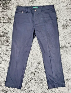 Pantalones Lauren Ralph Lauren Mujer 10P Pequeño Negro Algodón Formal Bolsillo con Cremallera - Imagen 1 de 18