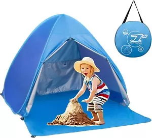 Pop Up Beach Tent Shade Sun Shelter UPF 50+ Canopy Cabana 2-3 Person Adults Baby - Picture 1 of 6