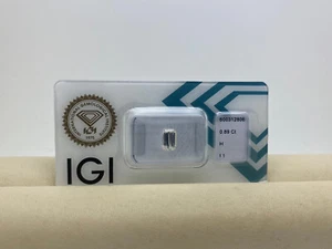 DIAMANTE 0,89 quilates corte esmeralda I1 certificado IGI Wesselton (H) - Imagen 1 de 2