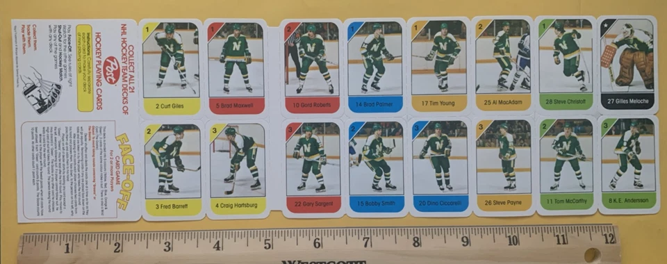 1982-83 Post Cereal Hockey SET BREAK singles - Minnesota North Stars - Image 1 of 2