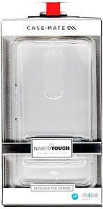 CASE-MATE NAKED TOUGH CASE FOR GOOGLE NEXUS 6 CLEAR WITH STAND RETAIL BOX