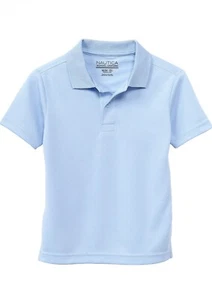 Nautica Boys Polo School Uniform Shirt Cotton Blend Light Blue Size L (14-16) - Picture 1 of 9