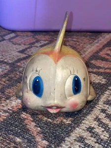 RARE ANTIQUE Cleo Goldfish Walt Disney Productions Squeaker Toy rubber face 1940 - Picture 1 of 5