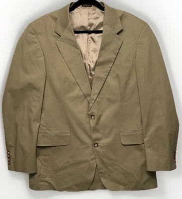 LL Bean Blazer Men’s Size 40 Tall Khaki Tan 2 Button Classic Preppy Sport Coat - Image 1 of 4