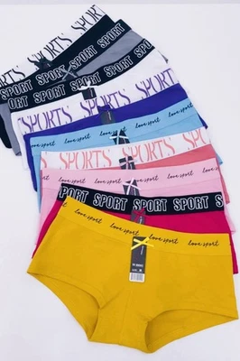 NUEVO Lote 6 Pantalones Cortos Bragas Algodón Ropa Interior Mujer Damas Niñas 8541 Talla S-XL Foto 1 de 4