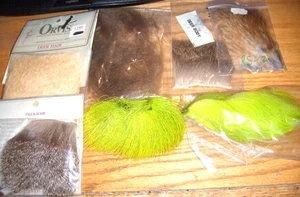 14  ORVIS PACKS ELK /DEER/HARE, HAIR  FOR FLY TYING MATERIALS MULTI COLORS - Picture 1 of 2