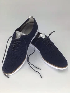 Cole Haan Women's Original Grand Stitchlite Wingtip Oxford 10B Marine Blue - Picture 1 of 7