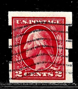 HICK GIRL-OLD USED U.S. SC#409  WASHINGTON, SCHERMACK PERF.  SL-WMK.       A5171 - Picture 1 of 2