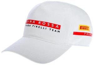 NEW PRADA LUNA ROSSA WHITE CURRENT 100% COTTON LOGO BALL CAP HAT 59/M - Picture 1 of 6