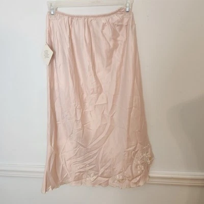 NUEVO CON ETIQUETAS De Colección Y2K Natori Lencería Falda Sin Mangas XS Mujer Rosa Bordada Hada Coqueta Foto 1 de 4