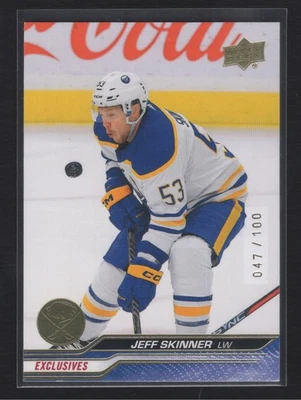 2023-24 Upper Deck Series 2 - Jeff Skinner #270 UD Exclusives SP /100 - Image 1 of 3