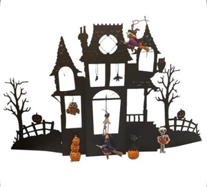Hallmark Keepsake Howl-Oween Haunted Display House 2007 W/ 12 Hanging Ornaments - Picture 1 of 18