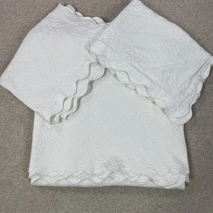 The Company Store Blanco Floral Matelasse Completo/Reina 82x88 Cobertor + 2 Fundas - Imagen 1 de 15