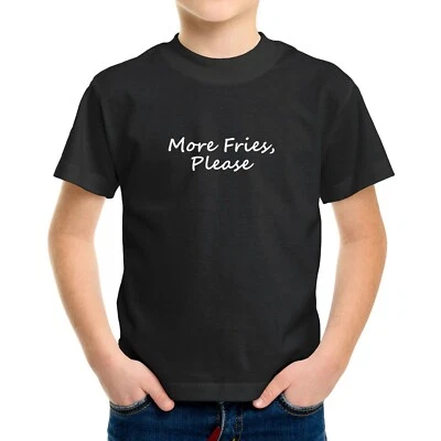 Camiseta More Fries Please infantil juvenil roupa bodysuit infantil bebê - Imagem 1 de 4