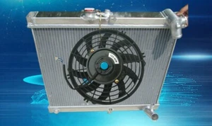 Aluminum Radiator+fan FOR Mazda RX7 RX-7 FC3S series 4 S4 1986 87 88 Manual MT - Picture 1 of 7