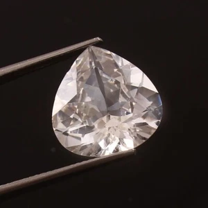 AAA Flawless 15mm Heated Ceylon White Sapphire Heart Cut Loose Gemstone M870 - Foto 1 di 4