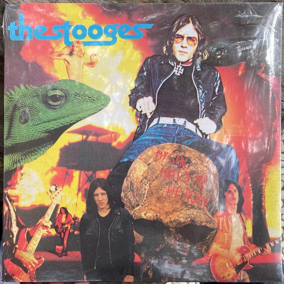 33t The Stooges - My Girl hates My Heroin - LIMITED RED BLACK SPLATTER VINYL LP - Photo 1/1