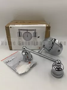 Pottery Barn Monroe Double Wall Sconce Chrome 8.75" W #X1115 - Picture 1 of 4