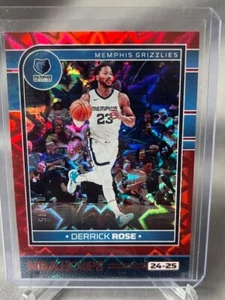 Aros de la NBA 2024-25 Panini - Derrick Rose #37 SP Red Explosion / ¡15 GRIZZLIES! - Imagen 1 de 3