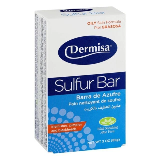 Dermisa Sulfur Facial Bar with Soothing Aloe Vera - 3oz