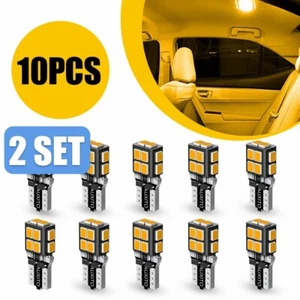 20PCS 194 T10 W5W 2825 LED License Plate Side Marker Light Bulbs Amber Yellow P - Picture 1 of 8