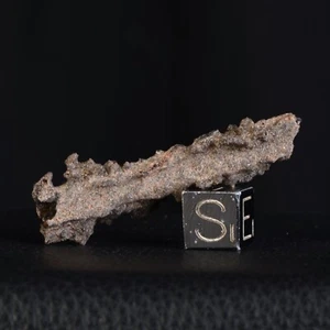 Fulgurite 4,7 cm Lechateliérite 1,53 g  impact de foudre pierre de foudre - Imagen 1 de 6