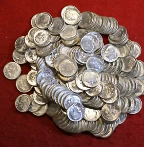 1964-D Roosevelt Dimes 5 Coin group 90% Silver Uncirculated - Picture 1 of 2