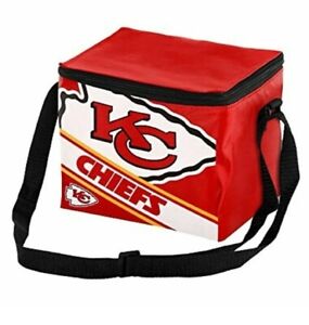 New NFL Kansas City Chiefs Red  Insulated Lunch Bag Cooler 6 Pack