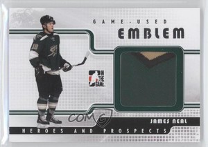 2008 ITG Heroes and Prospects Game Used Emblems Silver /9 James Neal Rookie RC
