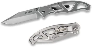 Gerber Gear Parafram Folding Pocket Knife Fine Edge, Stainless Steel - Picture 1 of 7