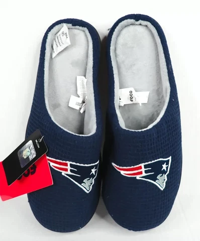 FOCO NFL New England Patriots Slippers House Shoes Mens Size Medium M 9-10 Cover