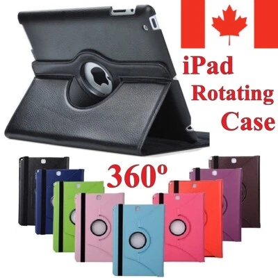 iPad Case Rotating Cover For Mini 4 5 Pro 9.7 10.2 10.9 11 12.9 Air 13 M2 M3 M4 - Image 1 of 4