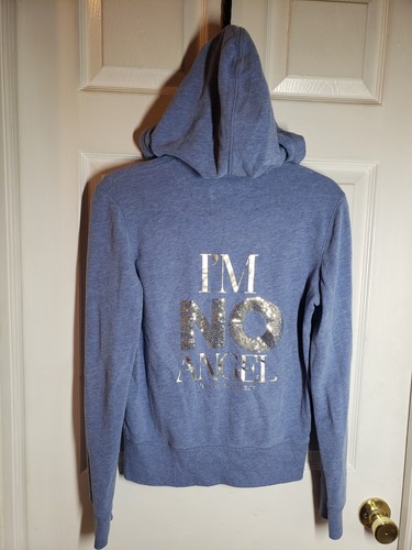 UNDERCOVER Rara I'm NO Angel Victoria's Secret Small Supermodel Essentials Zip Blu Bling