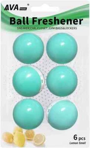 Ava Prime 6 Ball Freshener Scented Lemon Air Neutralizing Shoe Odor Clothe Scent - Picture 1 of 1
