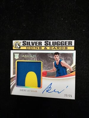 2020-21 Deni Avdija Panini Immaculate Collegiate Patch Auto Gold Holo /25 RC RPA - Image 1 of 2