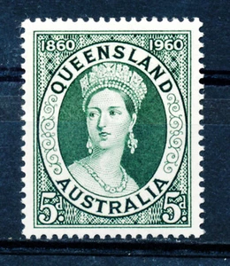 AUSTRALIA 1960 CENTENARY OF FIRST QUEENSLAND POSTAGE STAMP SG337 MNH - Picture 1 of 1