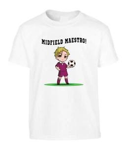 Fußball Kinder T-Shirt Mittelfeld weinrot rot Set Fußball Geburtstag Geschenk Sport Team  - Bild 1 von 2