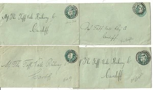 1902/04  4 x POSTAL STATIONERY ENVs BIRMINGHAM CDS GUEST KEEN NETTLEFOLDS ADVERT - Picture 1 of 2