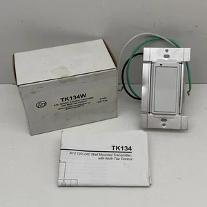 ACT TK134W 2-Button A10 Wall Mount Transmitter Switch w/Multi-Tap Control White - Picture 1 of 7