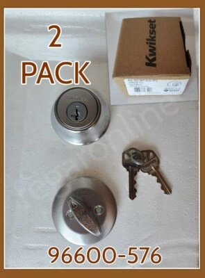 PACK de 2 llaves inteligentes Kwikset 660 26D SMT de un solo cilindro Deadbolt cromo satinado 96600-576 Foto 1 de 4