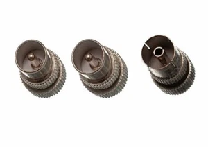 Coax Coaxial Tv Aerial Connector Plugs 4 X Male 2 X Female Metal - Picture 1 of 1