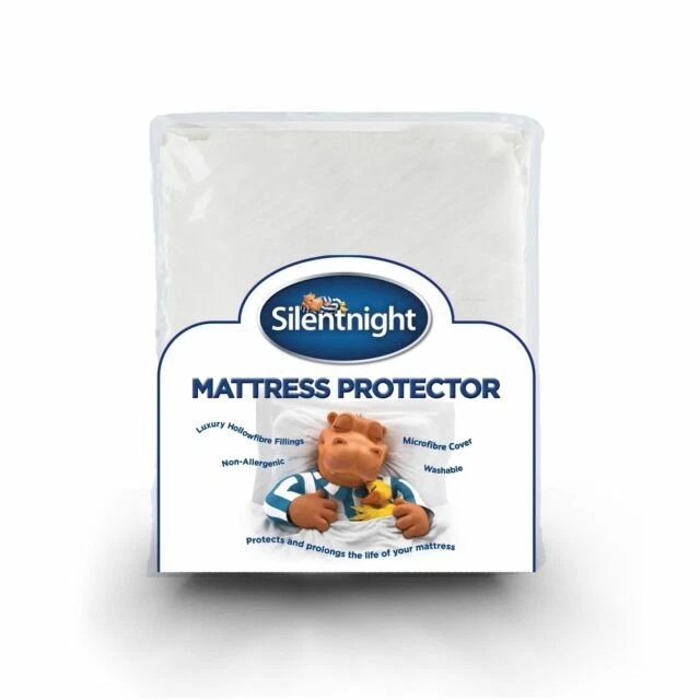 Silentnight Quilted Microfibre Mattress Protector - Double, White