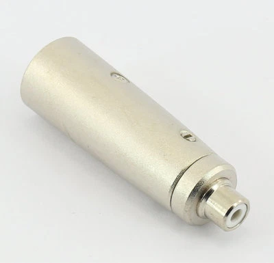 XLR 3 PIN Male to RCA PHONO Female CABLE COUPLER PRO AUDIO SPLITTER ADAPTER