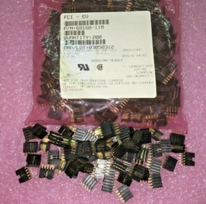 (35 PIECE LOT) 69168-110 FCI Conn Shrouded HDR 10 POS 2.54mm Solder ST Thru-Hole - Picture 1 of 1