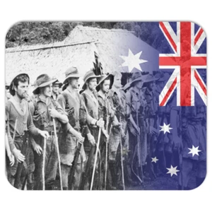 Alfombrilla de ratón personalizada con bandera australiana de la Segunda Guerra Mundial con soldados MP015-REC - Imagen 1 de 1