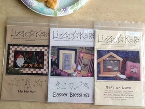 Juego de 3 patrones Pascua Navidad LIZZIE KATE decoraciones nuevo - Imagen 1 de 7